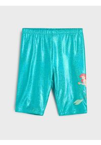 Sinsay - Krótkie legginsy Disney Princess - niebieski. Kolor: niebieski. Długość: krótkie. Wzór: motyw z bajki