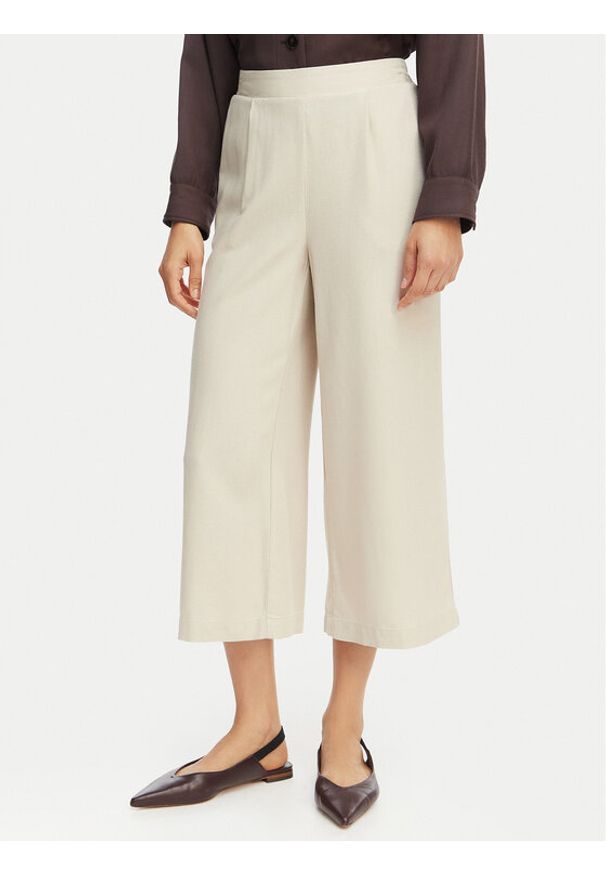 Vero Moda Kuloty Mymilo 10321626 Beżowy jasny Regular Fit. Kolor: beżowy. Materiał: len