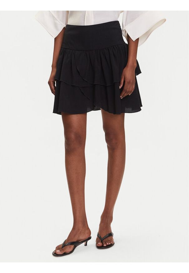 Vero Moda Spódnica mini Clara 10336425 Czarny Regular Fit. Kolor: czarny. Materiał: wiskoza