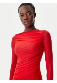 Pinko - PINKO Sukienka koktajlowa 104838 A2H1 R48 Czerwony Slim Fit. Kolor: czerwony. Materiał: syntetyk. Styl: wizytowy #5
