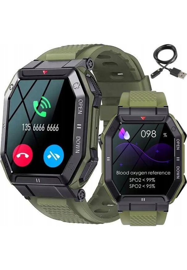 Smartwatch ZeeTech K55 Zielony. Rodzaj zegarka: smartwatch. Kolor: zielony