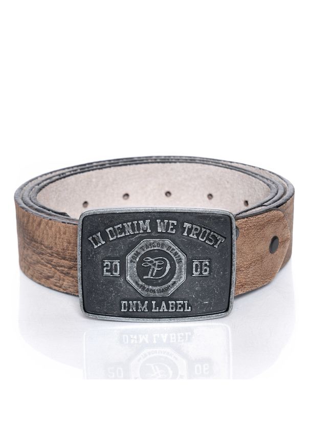 Tom Tailor - TOM TAILOR PASEK SKÓRZANY SOPO-TT437 40 mm Ledergürtel RO 2081 0620. Materiał: skóra. Wzór: aplikacja, napisy, paski. Styl: elegancki, klasyczny