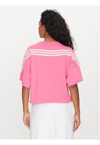 Adidas - adidas T-Shirt Future Icons 3-Stripes IS3620 Różowy Loose Fit. Kolor: różowy. Materiał: bawełna