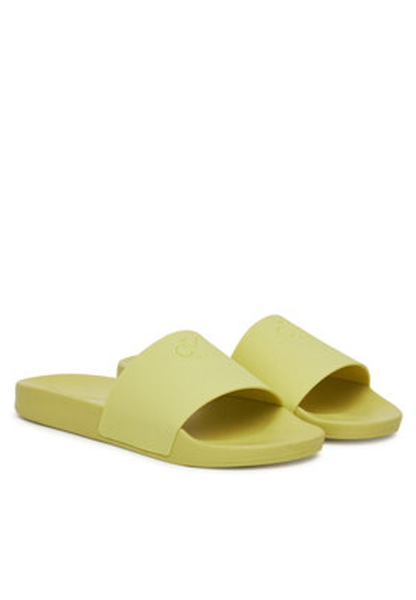 Calvin Klein Jeans Klapki Slide Monogram Tpu YW0YW01715 Żółty. Kolor: żółty