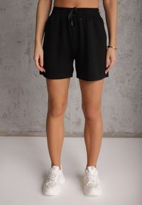 Renee - Czarny Bawełniano-Wiskozowy Komplet Sportowy T-shirt i Szorty Areinna. Kolor: czarny. Materiał: wiskoza, bawełna #7