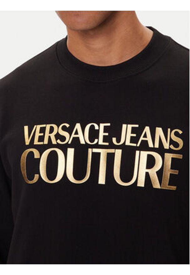 Versace Jeans Couture Bluza 79GAIT05 Czarny Regular Fit. Kolor: czarny. Materiał: bawełna