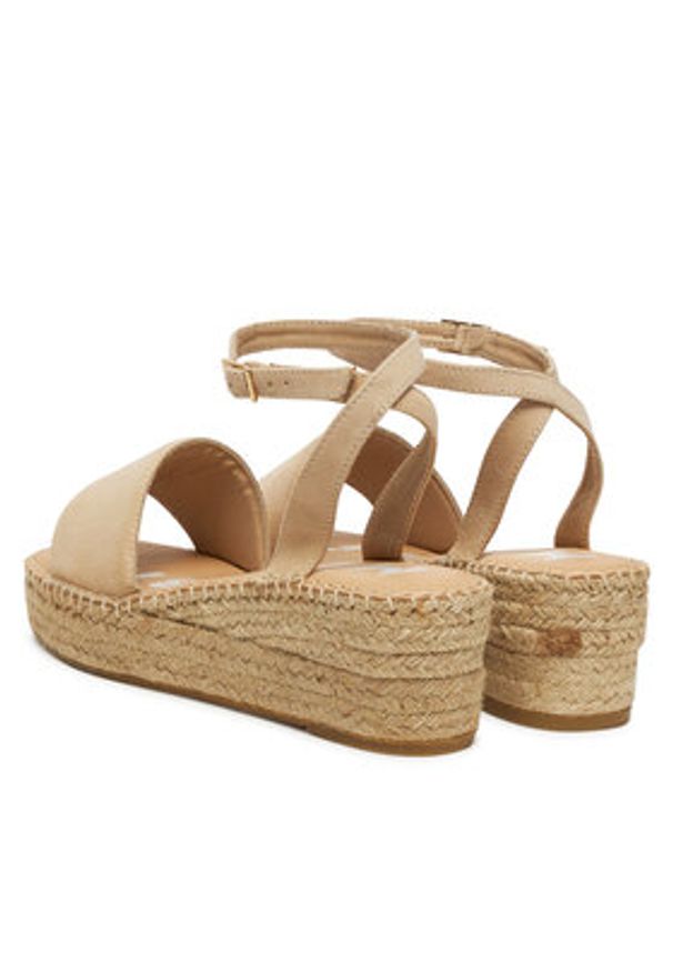 Manebi Espadryle M 1.1 WJ Beżowy. Kolor: beżowy. Materiał: zamsz, skóra