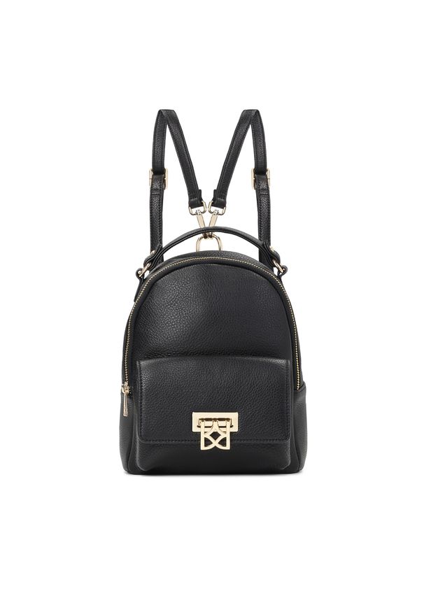 Kazar - Uniwersalny skórzany plecak z odpinanymi szelkami 2w1. Kolor: czarny. Materiał: skóra