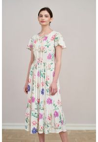 Marie Zélie - Sukienka Modena Formosa. Materiał: bawełna, wiskoza, materiał. Długość rękawa: krótki rękaw. Wzór: aplikacja. Długość: maxi #5