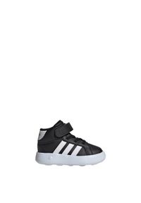 Adidas - Buty Grand Court Mid Kids. Okazja: na co dzień. Kolor: czarny, biały, wielokolorowy. Materiał: materiał