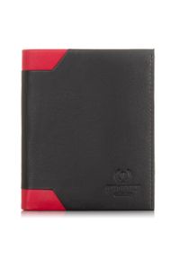 PAOLO PERUZZI - Portfel skórzany męski RFID czarny Paolo Peruzzi IN-16-RED. Kolor: czerwony, wielokolorowy, czarny. Materiał: skóra #1