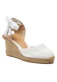 Castañer Espadryle Carina/6/001 020964 Biały. Kolor: biały. Materiał: materiał