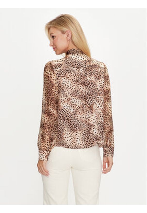 Guess Bluzka Brigitte W4YH6B WEE20 Brązowy Regular Fit. Kolor: brązowy. Materiał: wiskoza