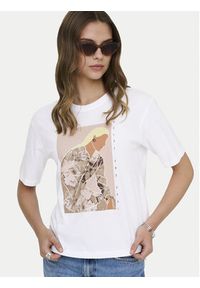 only - ONLY T-Shirt Susan 15372179 Biały Regular Fit. Kolor: biały. Materiał: bawełna #6