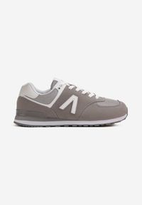 Born2be - Szare Buty Sportowe Sneakersy z Ozdobną Aplikacją Rilazea. Okazja: na co dzień. Kolor: szary. Materiał: jeans. Wzór: aplikacja