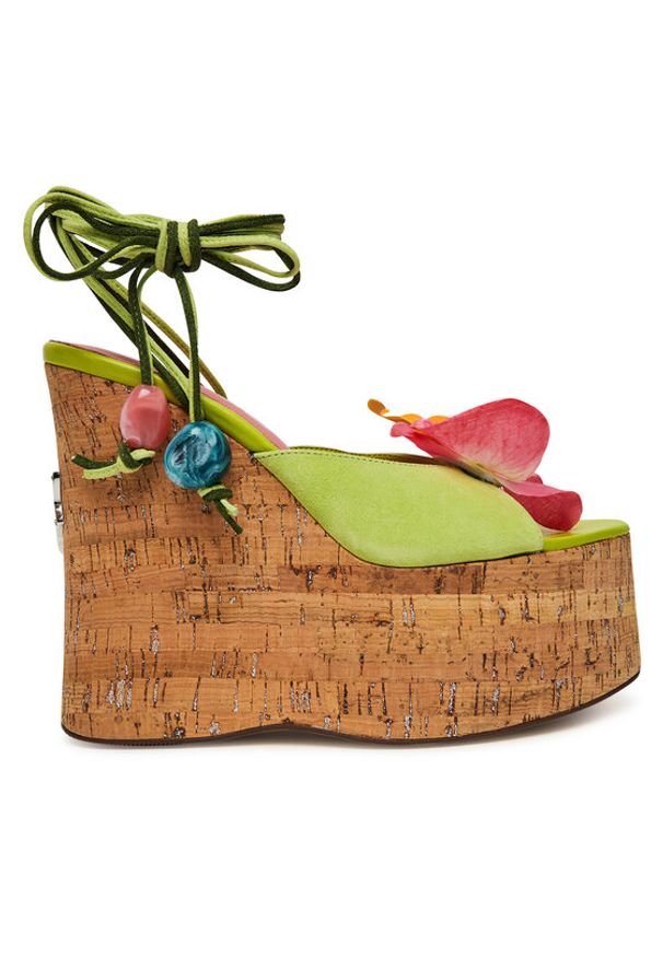 Naked Wolfe Sandały Sunflower Zielony. Kolor: zielony. Materiał: skóra, zamsz