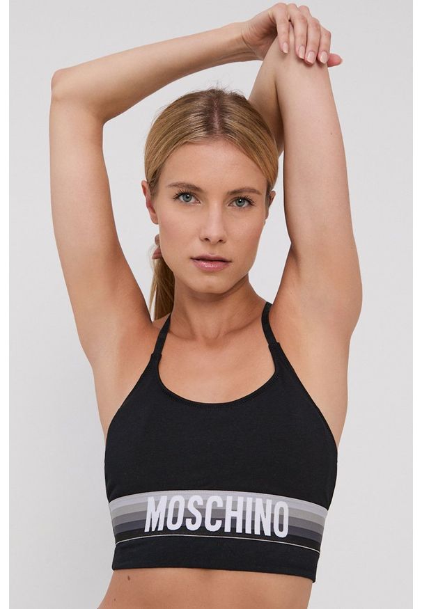 Moschino Underwear Biustonosz kolor czarny. Kolor: czarny. Wzór: gładki