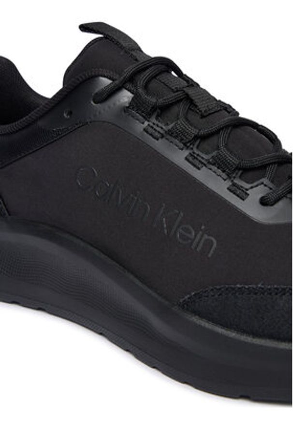 Calvin Klein Sneakersy Light Eva Run Ess Lac Ny-Su Wmn HW0HW03293 Czarny. Kolor: czarny. Materiał: materiał. Sport: bieganie