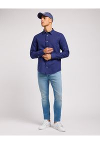 Lee - LEE PATCH SHIRT MĘSKA KOSZULA ELEGANCKA MEDIEVAL BLUE 112349964. Styl: elegancki #6