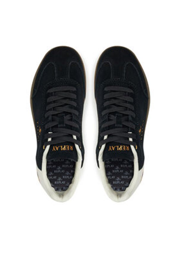 Replay - REPLAY Sneakersy GWSD8 .000.C0001L Czarny. Kolor: czarny. Materiał: skóra