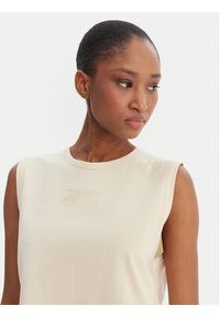 Reebok Top Erica RK25499CCW Beżowy Relaxed Fit. Kolor: beżowy. Materiał: bawełna #5