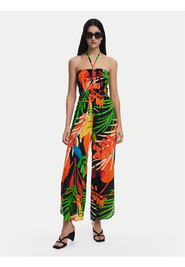 Desigual Kombinezon Bahamas 25SWMW03 Kolorowy Regular Fit. Materiał: wiskoza. Wzór: kolorowy