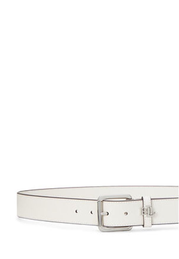 Lauren Ralph Lauren - LAUREN RALPH LAUREN Pasek Damski 412968765005 Biały. Kolor: biały. Materiał: skóra
