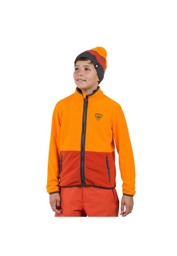 Bluza dziecięca Rossignol Jr Strawpile Fleece Fz. Kolor: pomarańczowy. Sezon: zima. Sport: narciarstwo