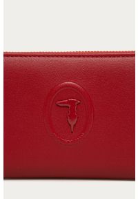 Trussardi Jeans - Portfel. Kolor: czerwony. Materiał: bawełna, materiał, skóra ekologiczna. Wzór: gładki #3
