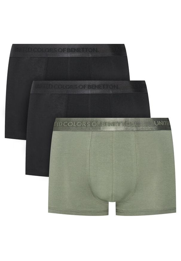 United Colors of Benetton - United Colors Of Benetton Komplet 3 par bokserek 3OP82X01E Czarny. Kolor: czarny. Materiał: bawełna
