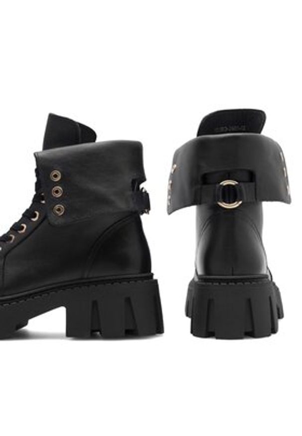 Eva Minge Trzewiki TOLEDO-2603-02 Czarny. Kolor: czarny. Materiał: skóra