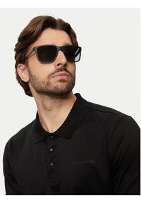 Karl Lagerfeld - KARL LAGERFELD Polo 745000 544200 Czarny Regular Fit. Typ kołnierza: polo. Kolor: czarny. Materiał: bawełna #3