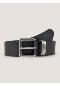 Tom Tailor - TOM TAILOR MĘSKI PASEK SKÓRZANY KLASYCZNY SKÓRA TG1008R15/791 40mm Gürtel BLACK. Materiał: skóra. Wzór: paski. Styl: klasyczny #1