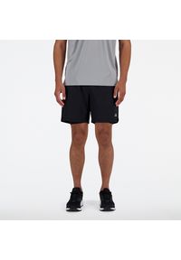 Spodenki męskie New Balance MS41288BK – czarne. Kolor: czarny. Materiał: poliester, materiał. Sport: fitness #1