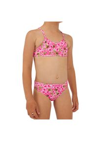 OLAIAN - Kostium Kąpielowy Dwuczęściowy Boni 100 Sakura Dla Dzieci. Kolor: różowy. Materiał: materiał, poliester, elastan