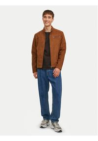 Jack & Jones - Jack&Jones Kurtka z imitacji skóry Rocky 12147218 Brązowy Regular Fit. Kolor: brązowy. Materiał: skóra #5