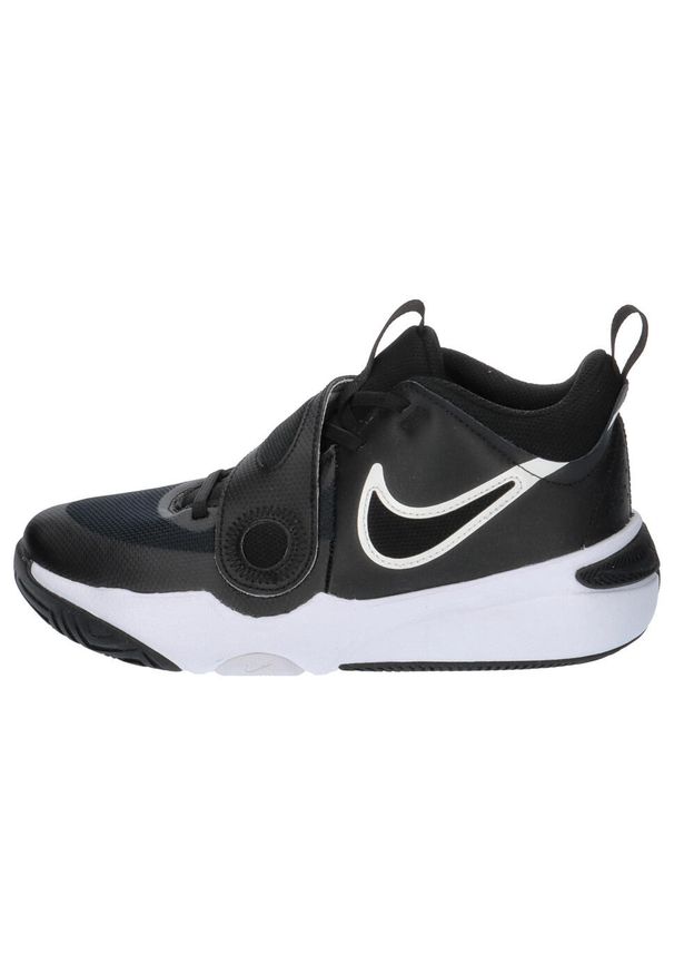 Buty koszykarskie dla dzieci Nike Team Hustle D 11 Jr. Zapięcie: rzepy. Kolor: czarny, biały, wielokolorowy. Materiał: tkanina, guma, syntetyk, materiał. Szerokość cholewki: normalna. Sport: koszykówka