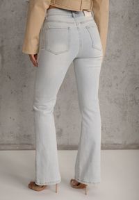 Renee - Niebieskie Jeansy Dzwony z Bawełną High Waist Basaia. Stan: podwyższony. Kolor: niebieski #4