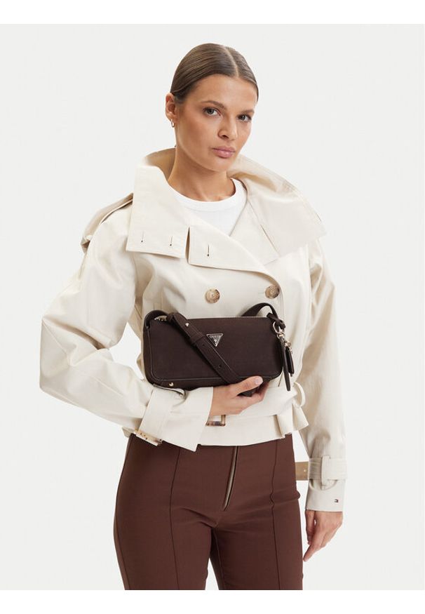 Guess Torebka Isobel Mini 00003059 27682 Brązowy. Kolor: brązowy. Materiał: skórzane