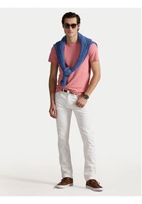 Polo Ralph Lauren T-Shirt 710740727096 Różowy Custom Slim Fit. Typ kołnierza: polo. Kolor: różowy. Materiał: bawełna #5