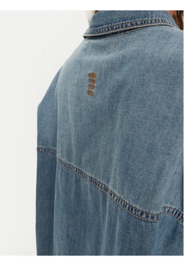 One Teaspoon Sukienka jeansowa 26541 Niebieski Relaxed Fit. Kolor: niebieski. Materiał: bawełna