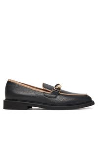 Loafersy Pollini. Kolor: czarny