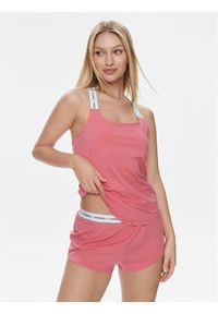 Guess Piżama Carrie O3RX04 KBBU1 Różowy Regular Fit. Kolor: różowy. Materiał: bawełna