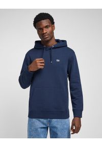 Lee - LEE PLAIN HOODIE MĘSKA BLUZA Z KAPTUREM NIEROZPINANA NAVY L80YFW35. Typ kołnierza: kaptur