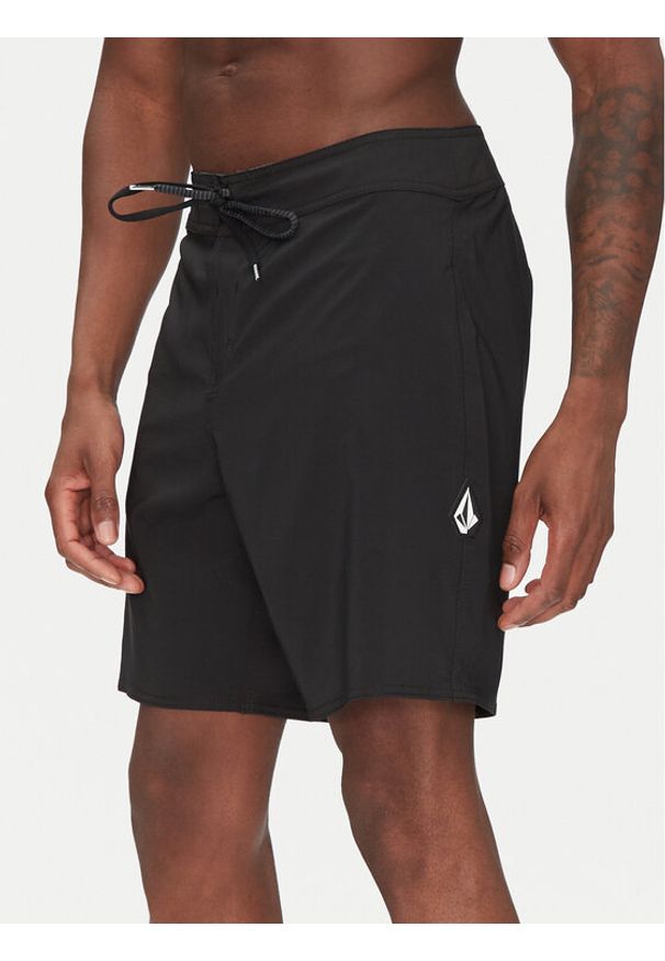 Volcom Szorty kąpielowe Lido Solid A0812416 Czarny Regular Fit. Kolor: czarny. Materiał: syntetyk
