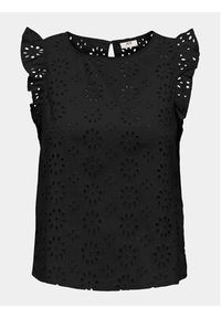 JDY Bluzka Vola 15312383 Czarny Regular Fit. Kolor: czarny. Materiał: bawełna #6