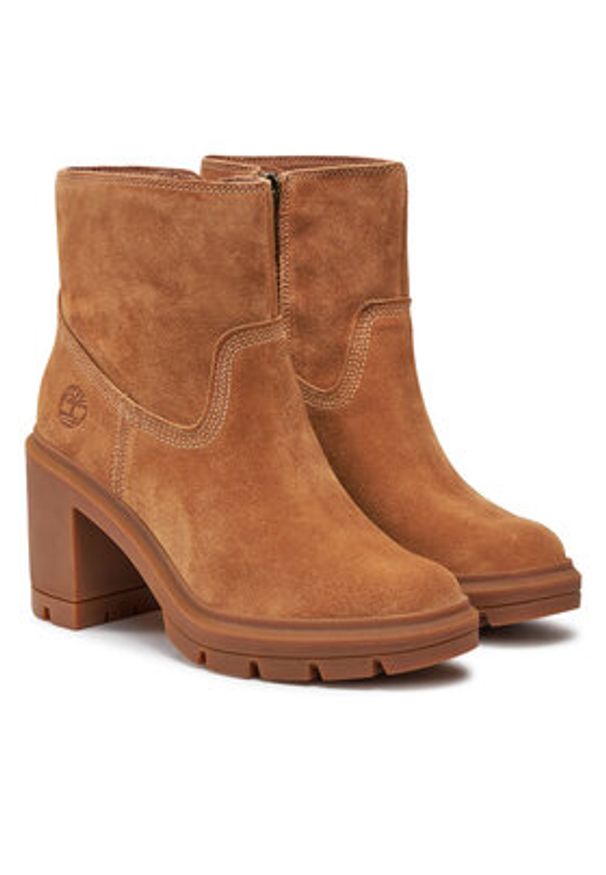 Timberland Botki Allington Heights Mid TB0A26WAEIZ1 Beżowy. Kolor: beżowy. Materiał: zamsz, skóra