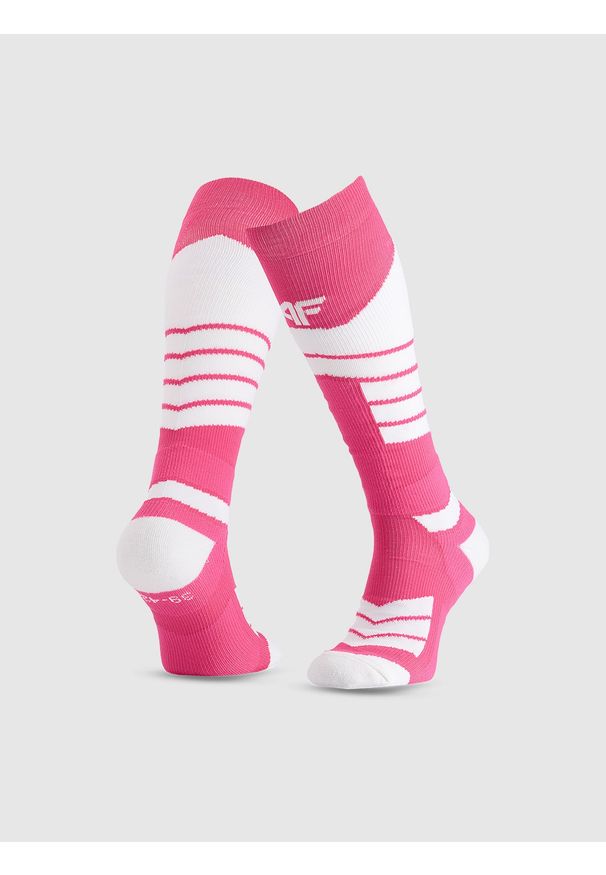 4f - 4F Skarpety narciarskie damskie - różowe 43-46. Kolor: różowy. Wzór: prążki. Sport: narciarstwo