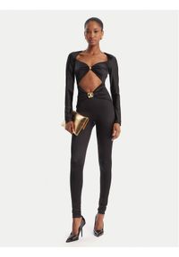 Elisabetta Franchi Kombinezon TU-043-51E2-V500 Czarny Slim Fit. Kolor: czarny. Materiał: syntetyk