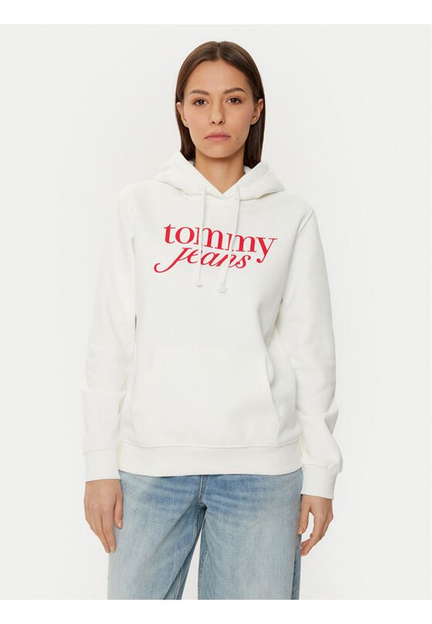 Tommy Jeans Bluza DW0DW20170 Écru Regular Fit. Materiał: bawełna